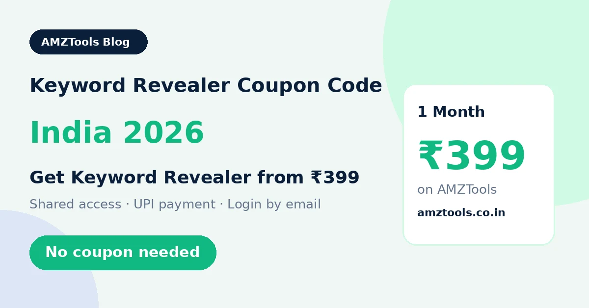 Keyword Revealer coupon code India 2026 – Keyword Revealer from ₹399 on AMZTools