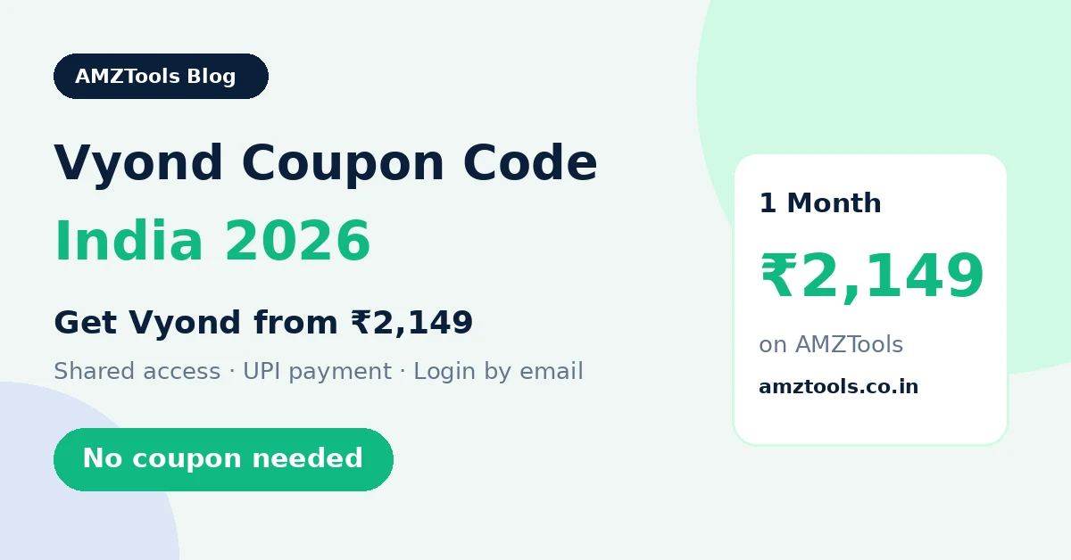 Vyond coupon code India 2026 – Vyond from ₹2,149 on AMZTools